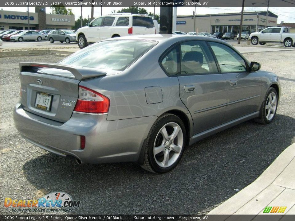 2009 Subaru Legacy 2.5i Sedan Quartz Silver Metallic / Off Black Photo #5
