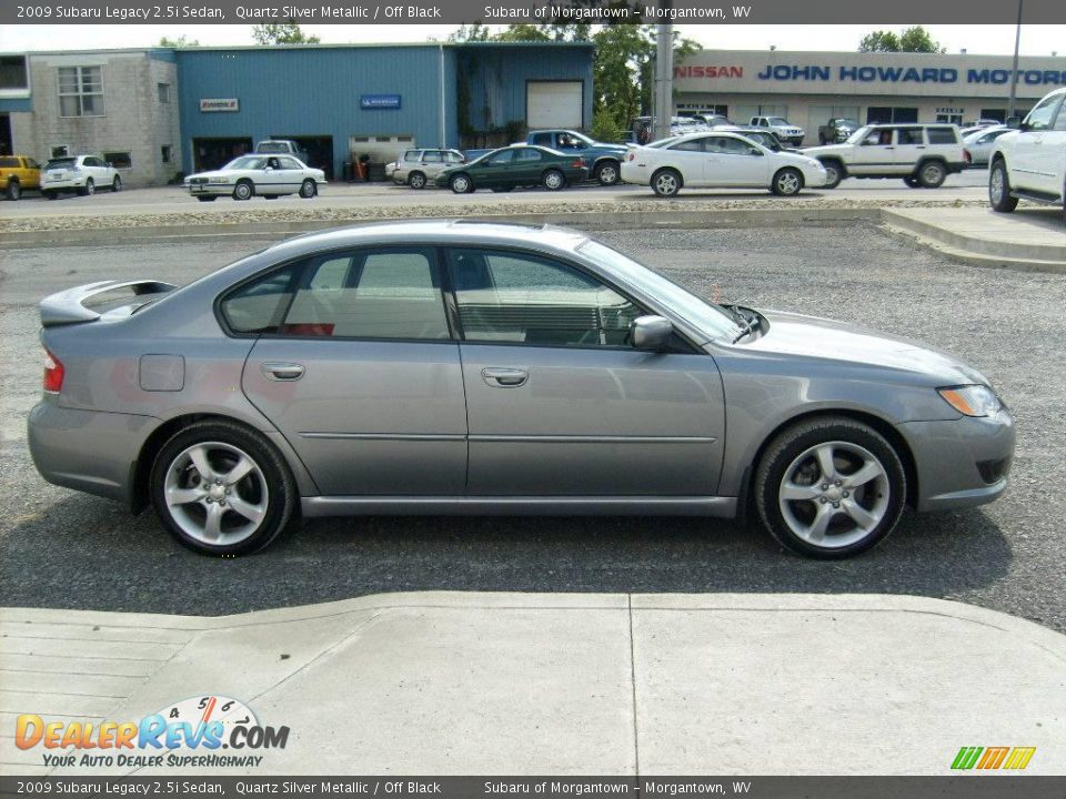 2009 Subaru Legacy 2.5i Sedan Quartz Silver Metallic / Off Black Photo #6