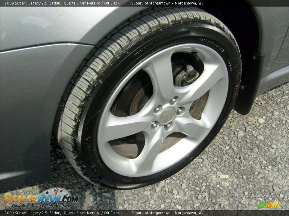 2009 Subaru Legacy 2.5i Sedan Quartz Silver Metallic / Off Black Photo #9