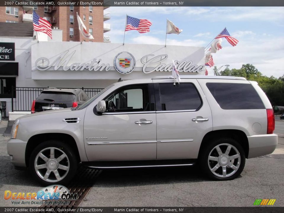 2007 Cadillac Escalade AWD Quicksilver / Ebony/Ebony Photo #3
