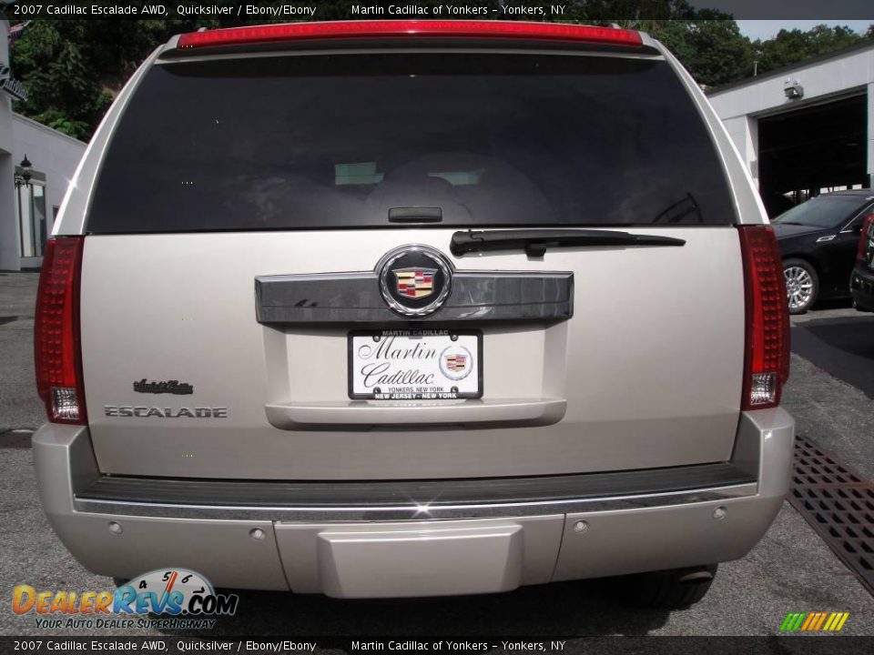 2007 Cadillac Escalade AWD Quicksilver / Ebony/Ebony Photo #5