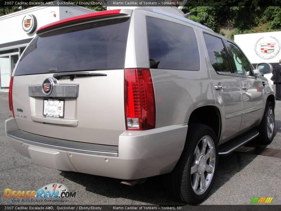 2007 Cadillac Escalade AWD Quicksilver / Ebony/Ebony Photo #6