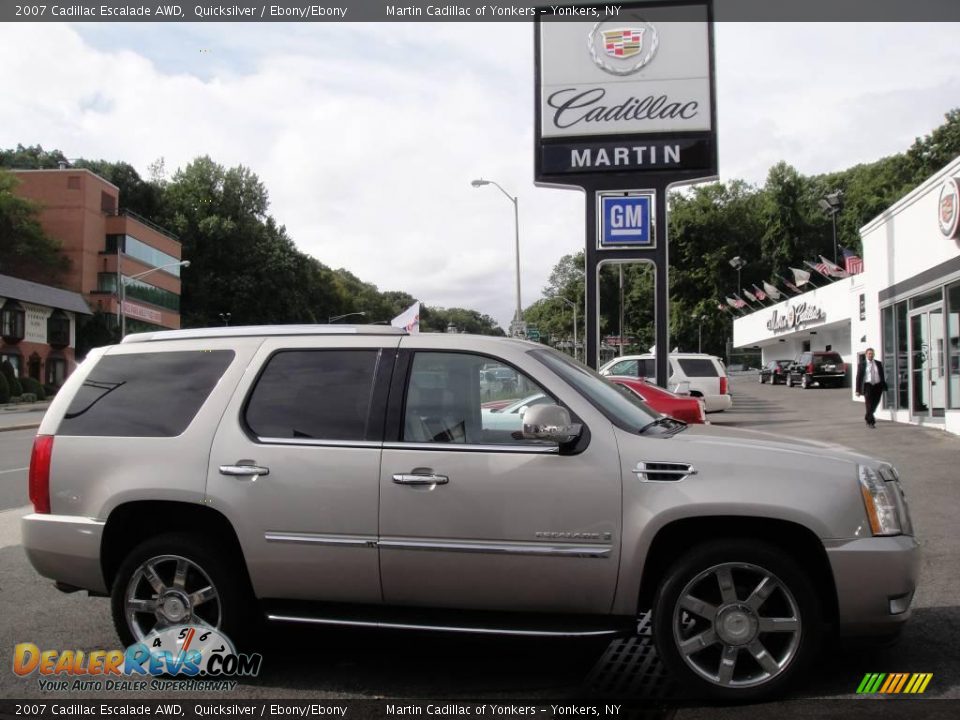 2007 Cadillac Escalade AWD Quicksilver / Ebony/Ebony Photo #7