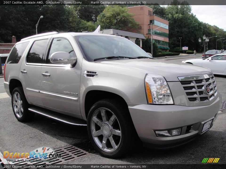 2007 Cadillac Escalade AWD Quicksilver / Ebony/Ebony Photo #8