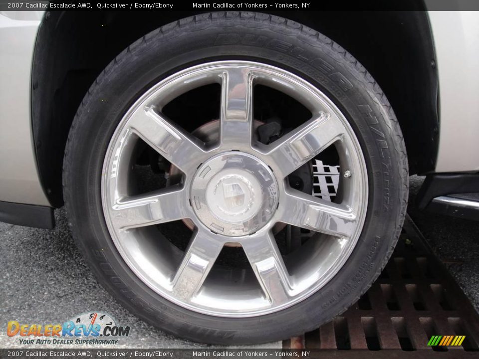 2007 Cadillac Escalade AWD Quicksilver / Ebony/Ebony Photo #9