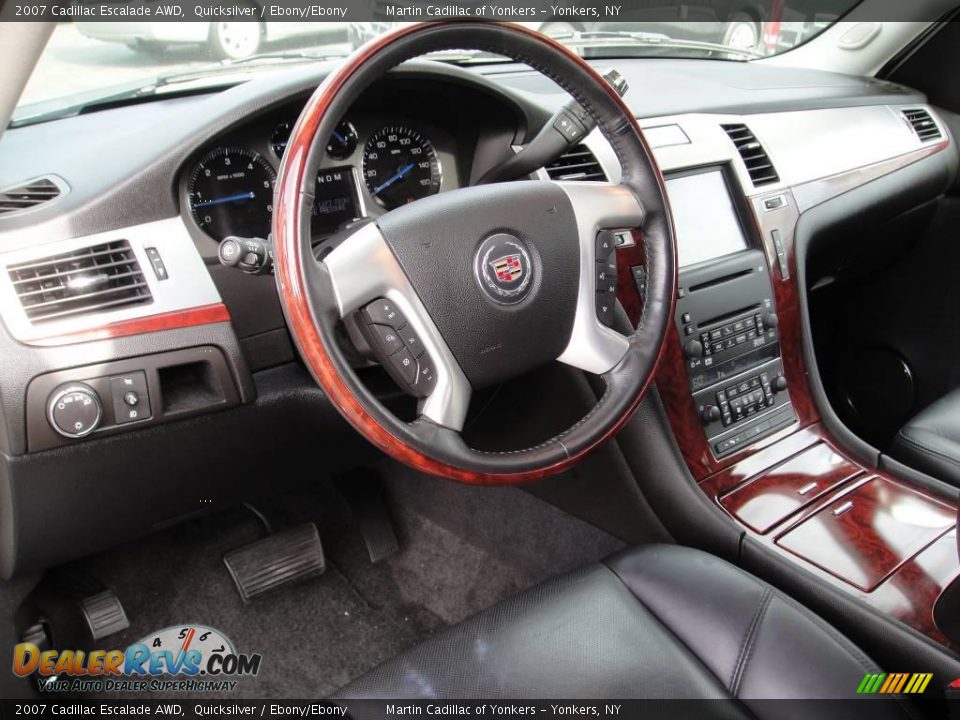 2007 Cadillac Escalade AWD Quicksilver / Ebony/Ebony Photo #13