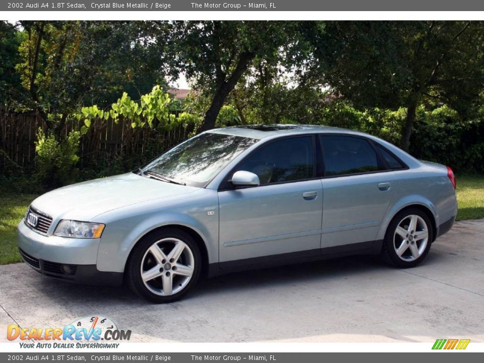 2002 Audi A4 1.8T Sedan Crystal Blue Metallic / Beige Photo #2