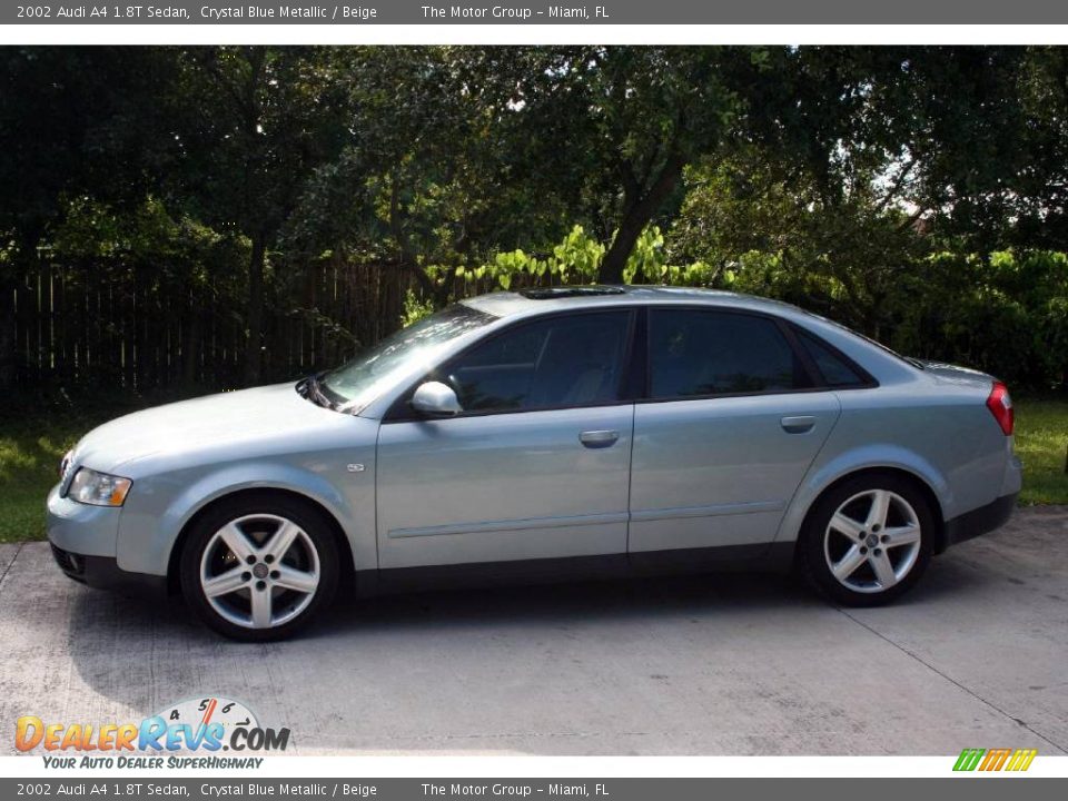 2002 Audi A4 1.8T Sedan Crystal Blue Metallic / Beige Photo #3