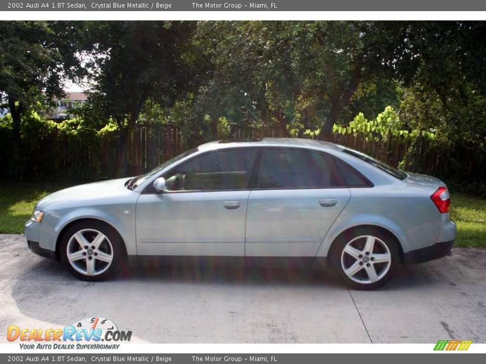 2002 Audi A4 1.8T Sedan Crystal Blue Metallic / Beige Photo #4