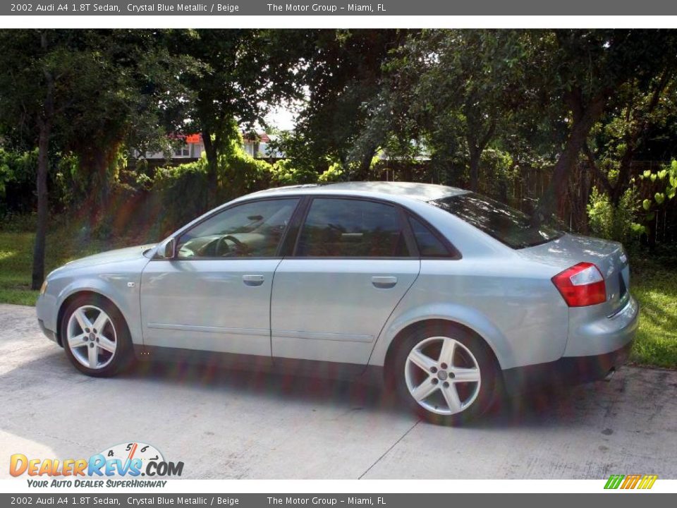 2002 Audi A4 1.8T Sedan Crystal Blue Metallic / Beige Photo #5