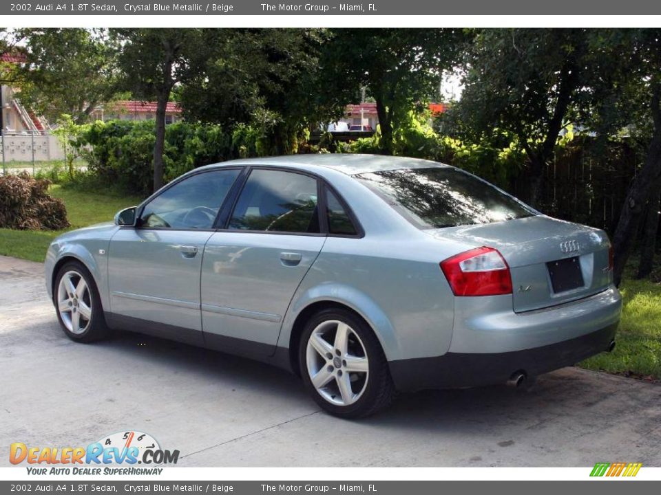 2002 Audi A4 1.8T Sedan Crystal Blue Metallic / Beige Photo #6