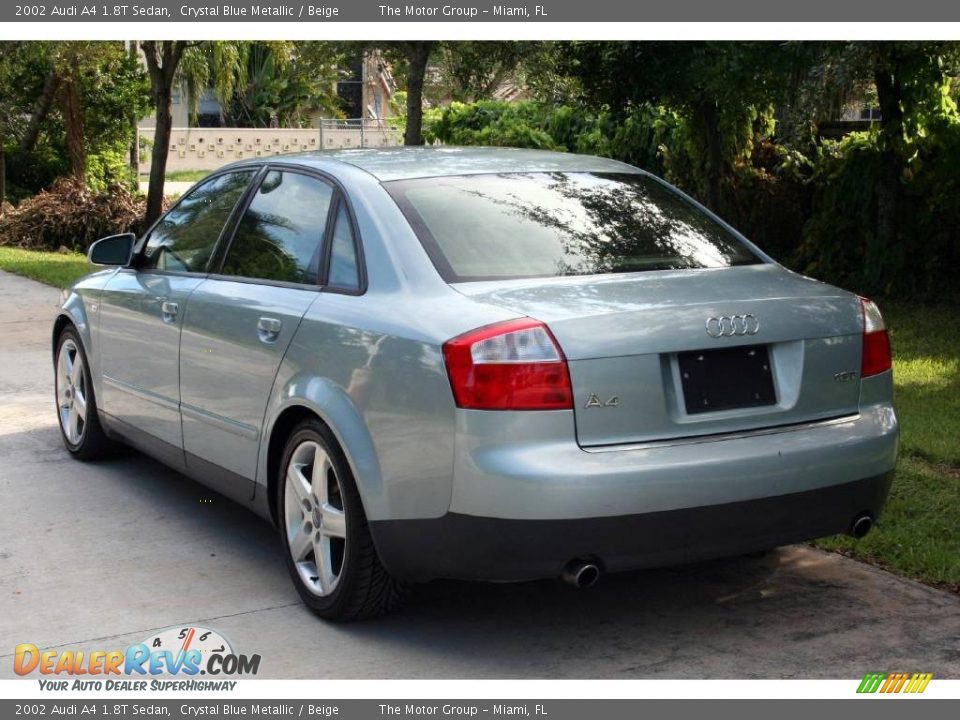 2002 Audi A4 1.8T Sedan Crystal Blue Metallic / Beige Photo #7