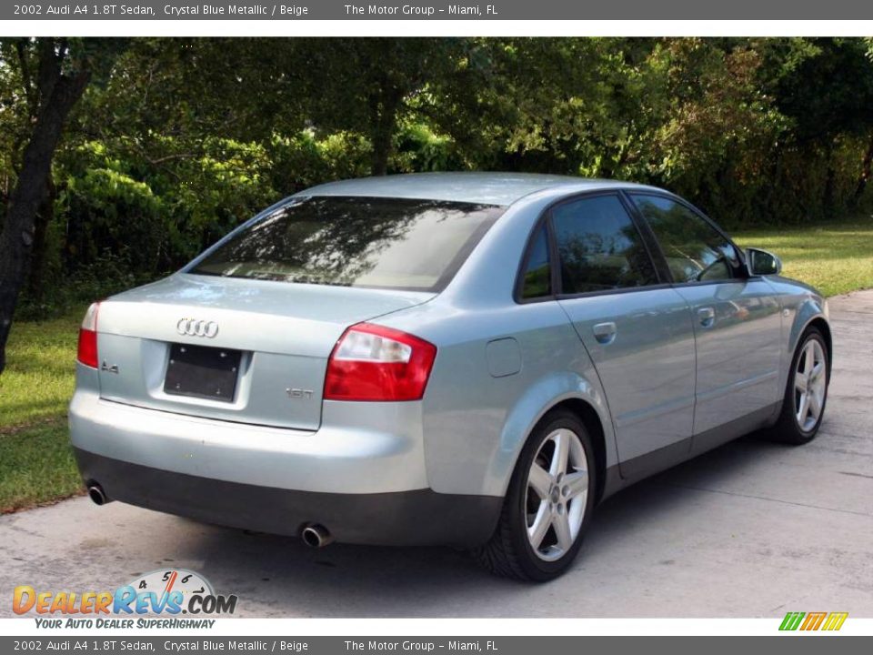 2002 Audi A4 1.8T Sedan Crystal Blue Metallic / Beige Photo #8