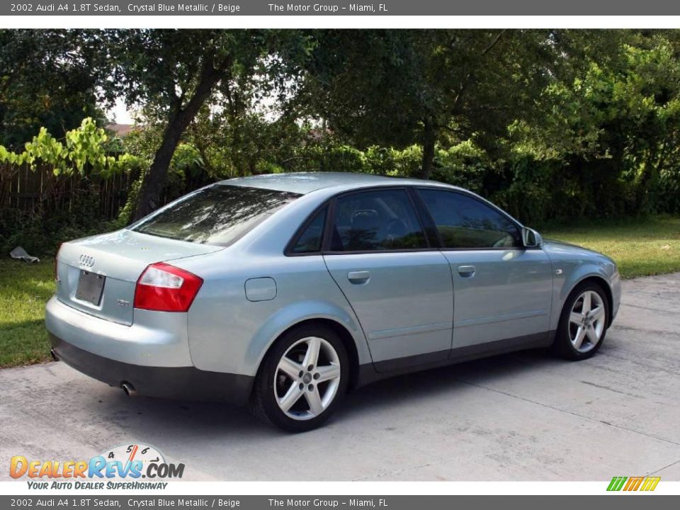 2002 Audi A4 1.8T Sedan Crystal Blue Metallic / Beige Photo #9