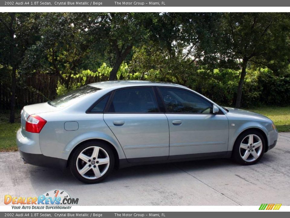 2002 Audi A4 1.8T Sedan Crystal Blue Metallic / Beige Photo #10