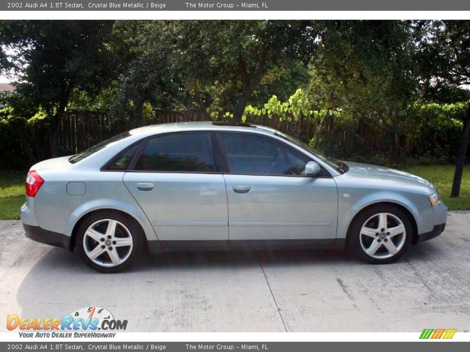 2002 Audi A4 1.8T Sedan Crystal Blue Metallic / Beige Photo #11