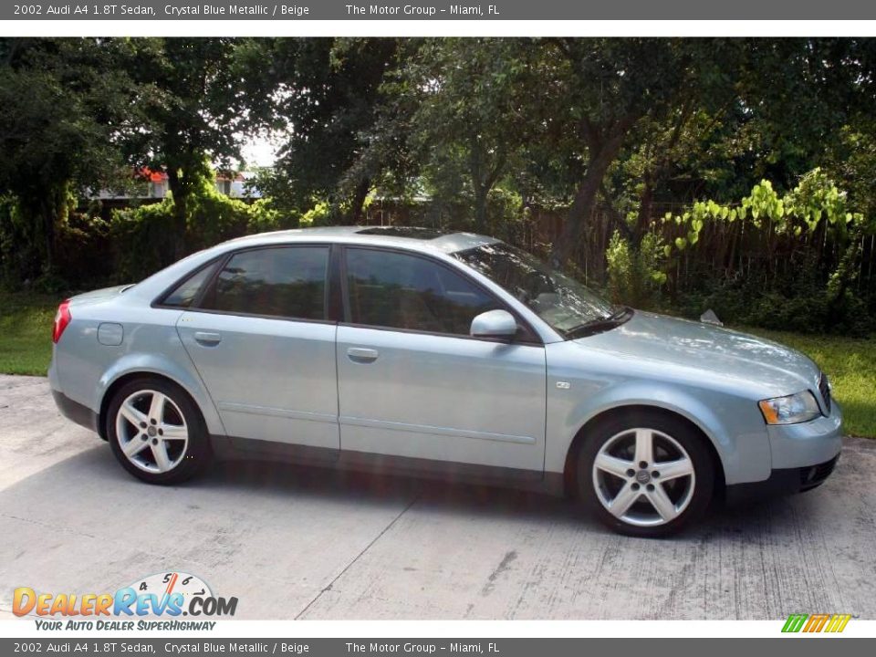 2002 Audi A4 1.8T Sedan Crystal Blue Metallic / Beige Photo #12