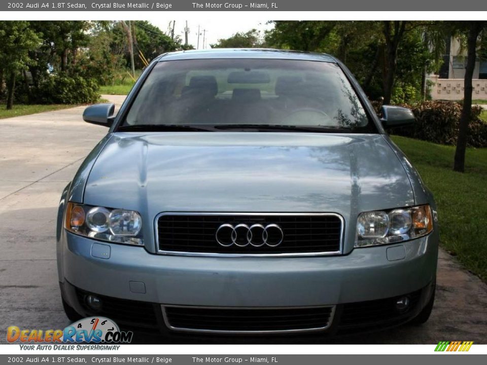 2002 Audi A4 1.8T Sedan Crystal Blue Metallic / Beige Photo #15