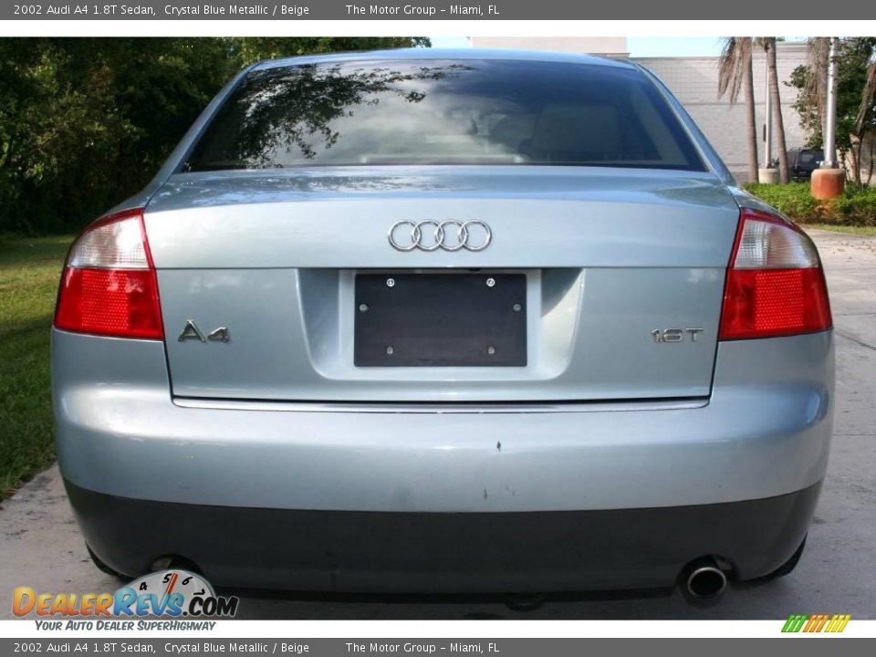 2002 Audi A4 1.8T Sedan Crystal Blue Metallic / Beige Photo #16