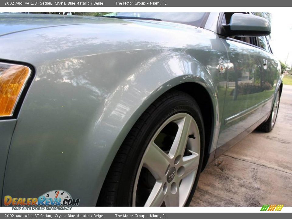2002 Audi A4 1.8T Sedan Crystal Blue Metallic / Beige Photo #19