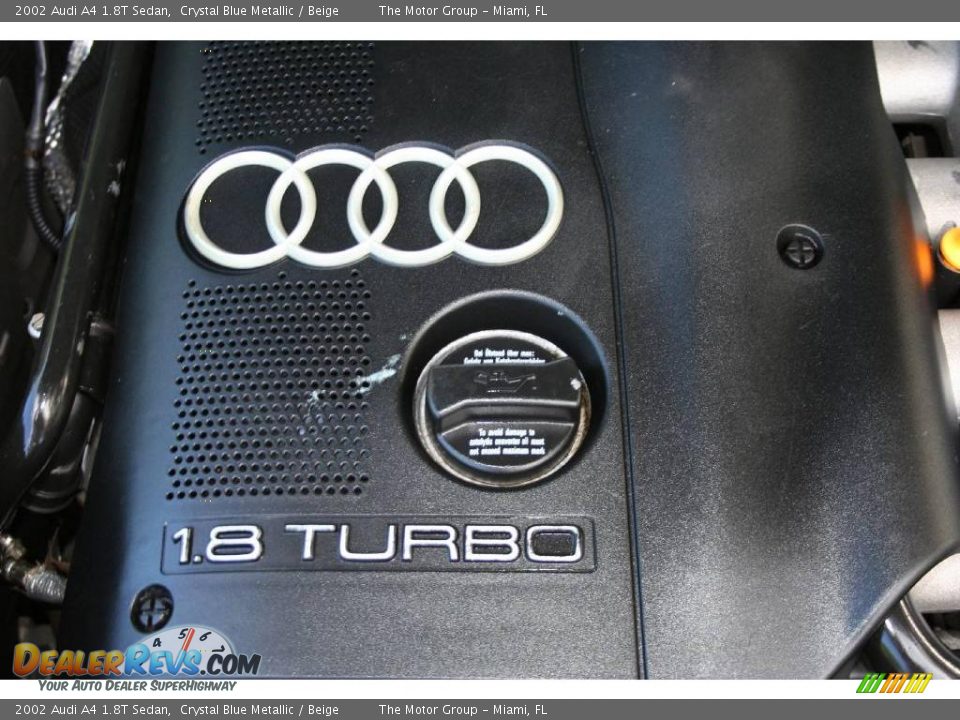 2002 Audi A4 1.8T Sedan Crystal Blue Metallic / Beige Photo #28