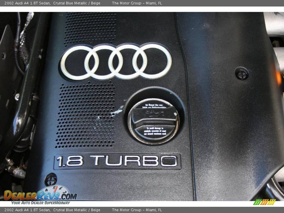 2002 Audi A4 1.8T Sedan Crystal Blue Metallic / Beige Photo #29
