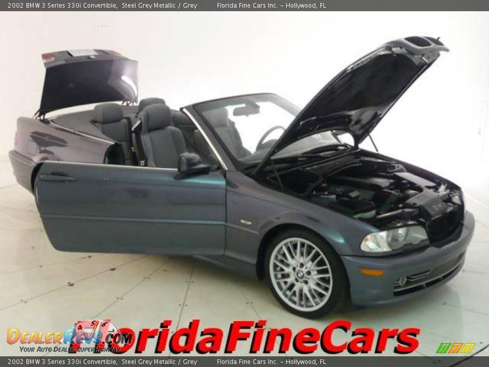 2002 BMW 3 Series 330i Convertible Steel Grey Metallic / Grey Photo #7