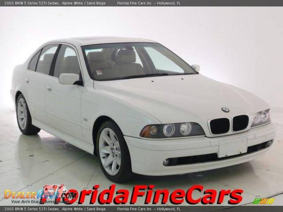 2003 BMW 5 Series 525i Sedan Alpine White / Sand Beige Photo #1
