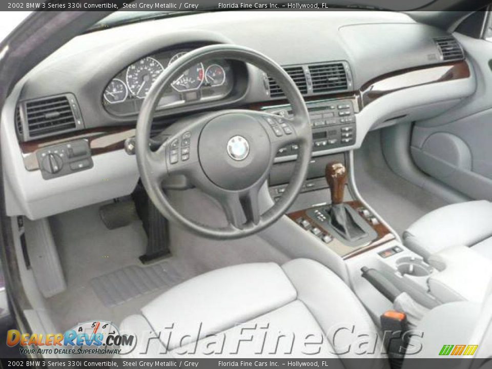2002 BMW 3 Series 330i Convertible Steel Grey Metallic / Grey Photo #13