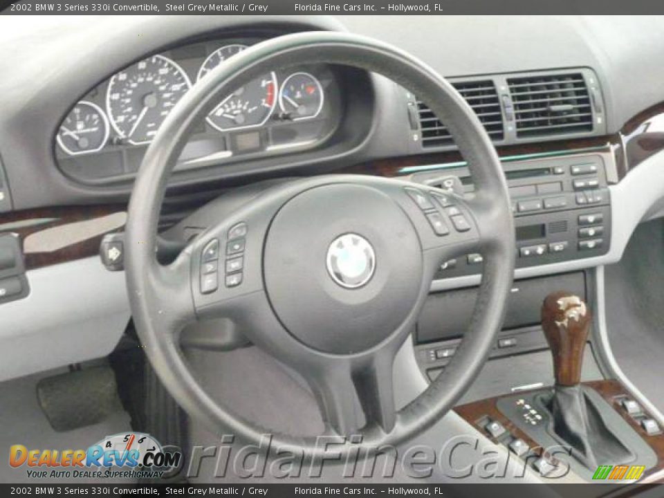 2002 BMW 3 Series 330i Convertible Steel Grey Metallic / Grey Photo #17