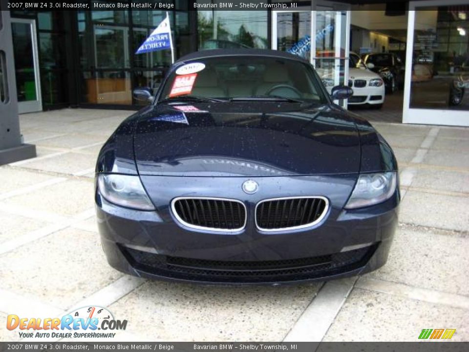 2007 BMW Z4 3.0i Roadster Monaco Blue Metallic / Beige Photo #3
