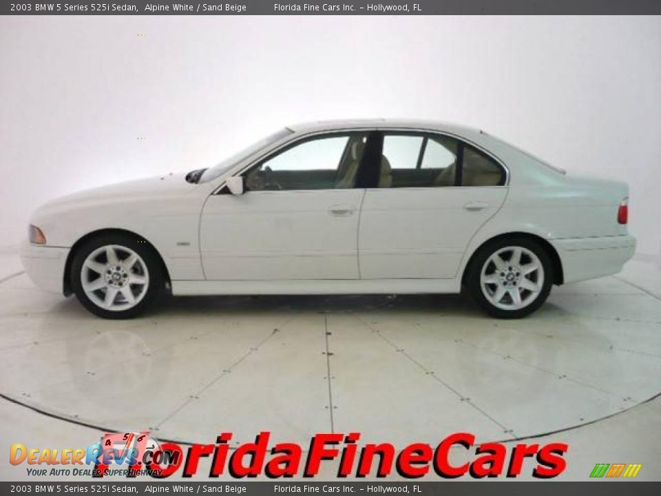 2003 BMW 5 Series 525i Sedan Alpine White / Sand Beige Photo #3