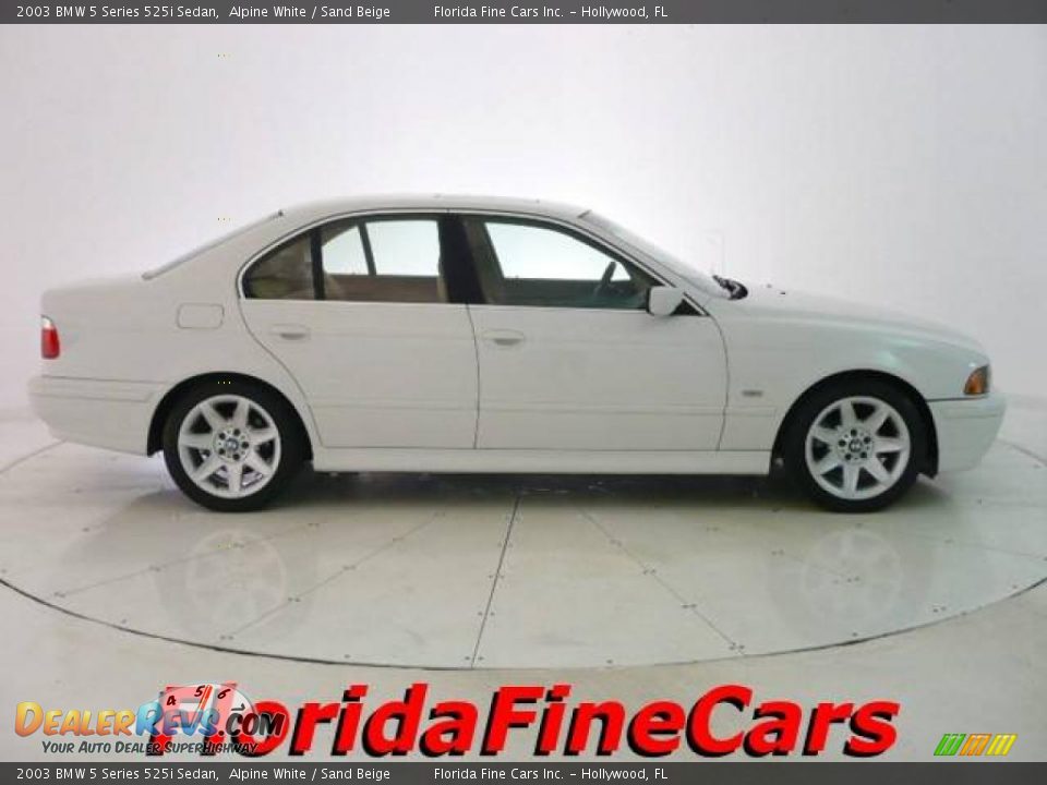 2003 BMW 5 Series 525i Sedan Alpine White / Sand Beige Photo #4