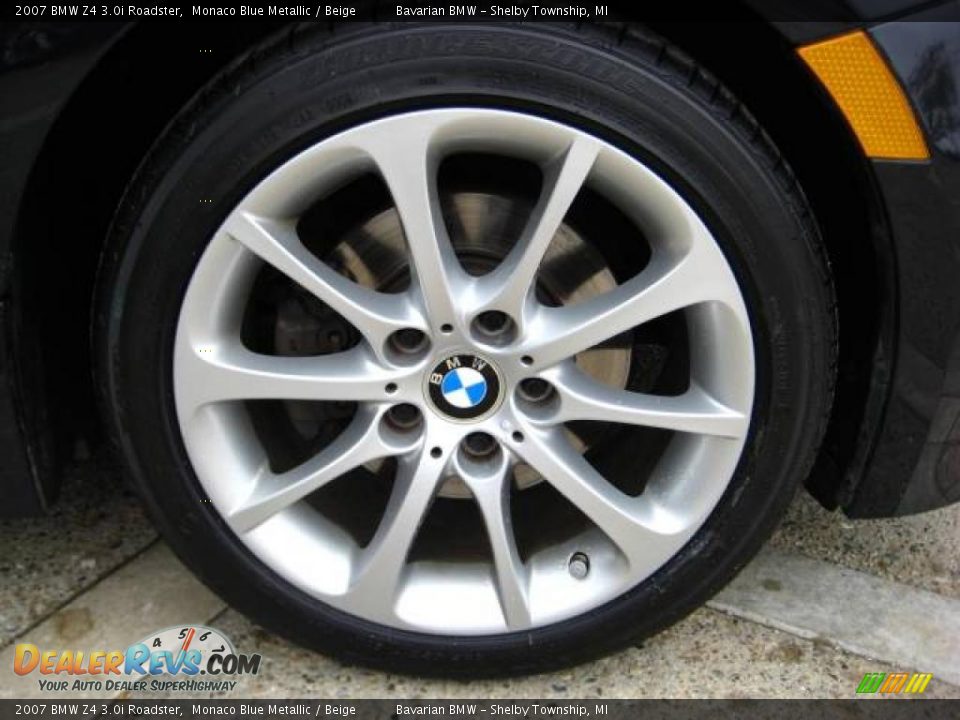 2007 BMW Z4 3.0i Roadster Monaco Blue Metallic / Beige Photo #10