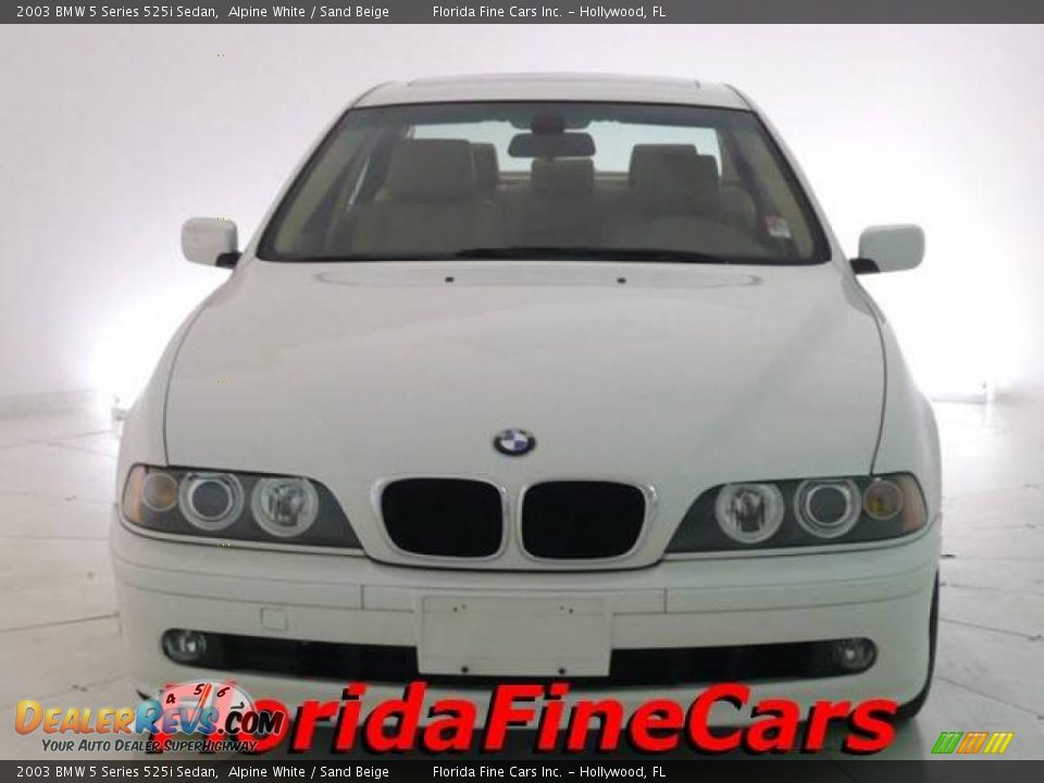 2003 BMW 5 Series 525i Sedan Alpine White / Sand Beige Photo #5