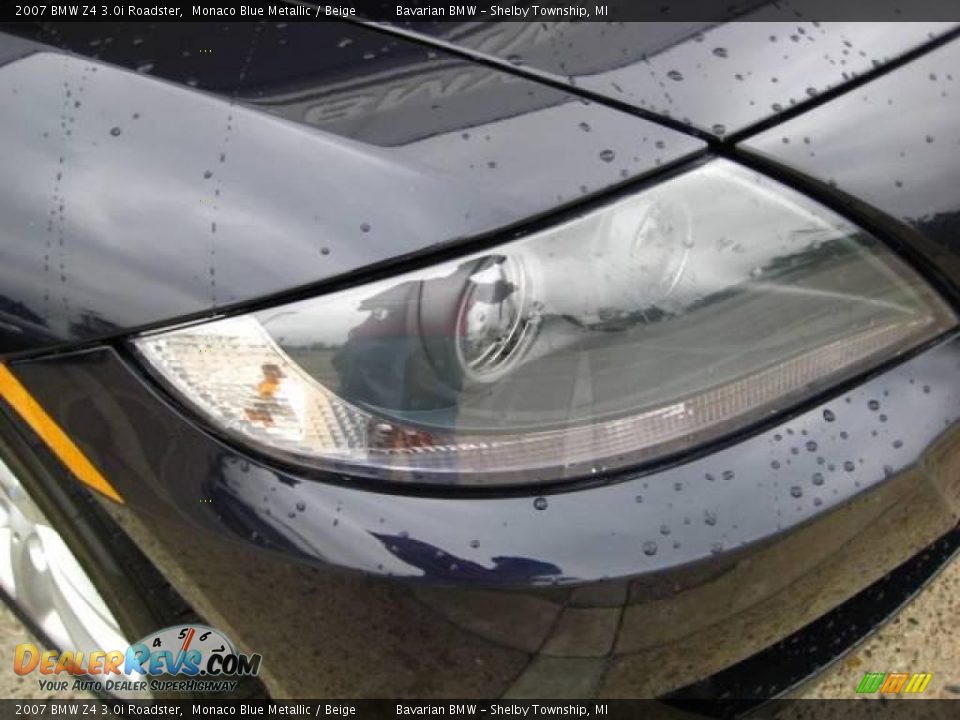 2007 BMW Z4 3.0i Roadster Monaco Blue Metallic / Beige Photo #11