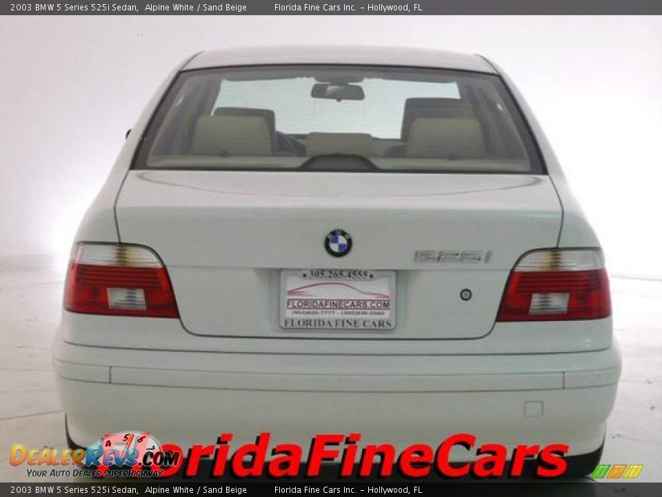 2003 BMW 5 Series 525i Sedan Alpine White / Sand Beige Photo #6