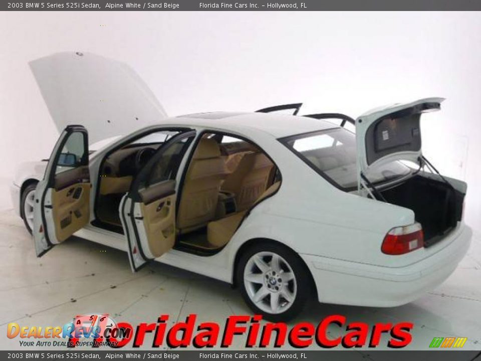 2003 BMW 5 Series 525i Sedan Alpine White / Sand Beige Photo #8