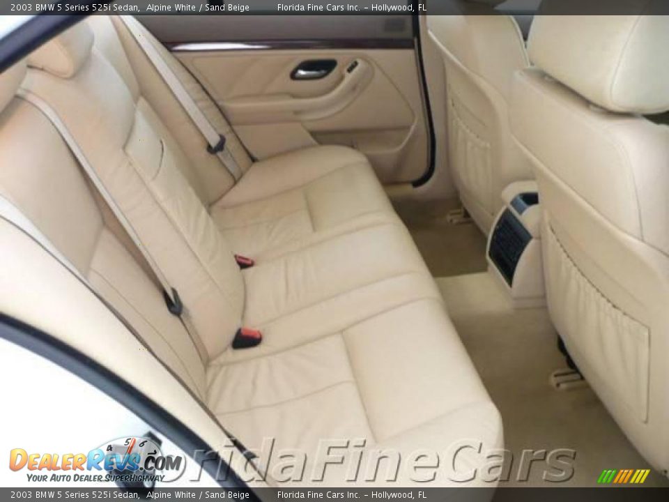 2003 BMW 5 Series 525i Sedan Alpine White / Sand Beige Photo #14