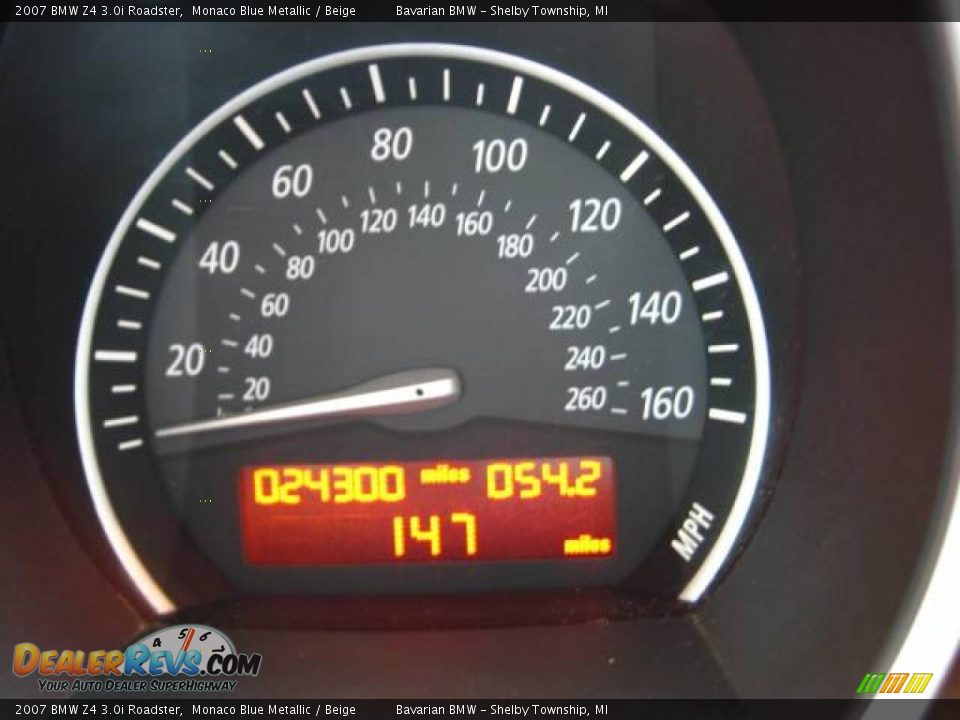 2007 BMW Z4 3.0i Roadster Monaco Blue Metallic / Beige Photo #20