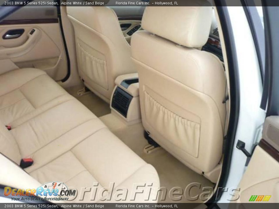2003 BMW 5 Series 525i Sedan Alpine White / Sand Beige Photo #15