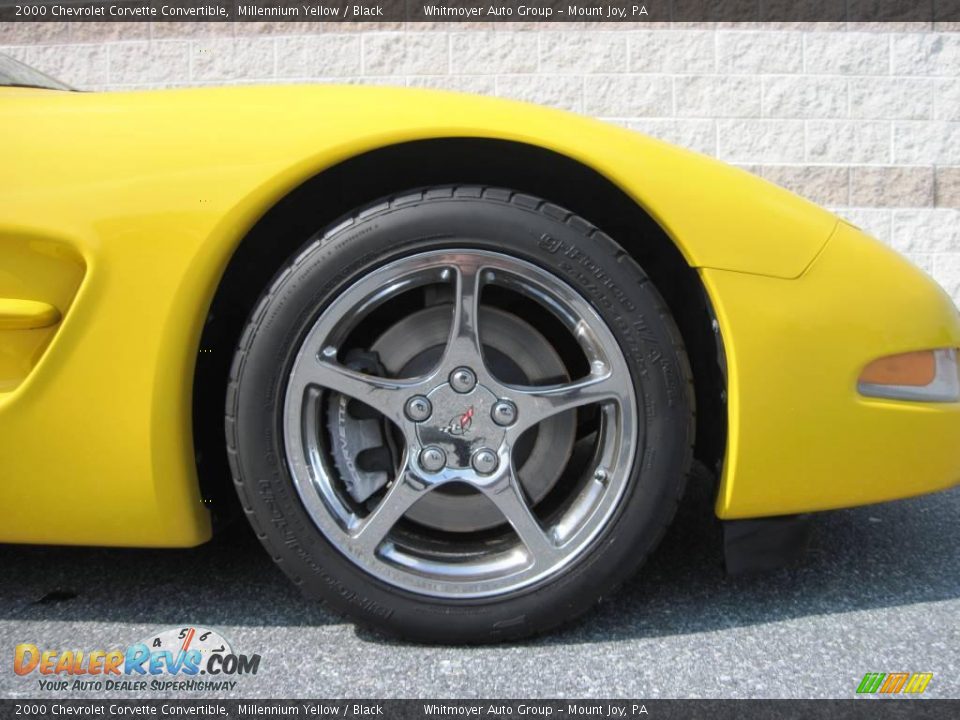 2000 Chevrolet Corvette Convertible Millennium Yellow / Black Photo #6