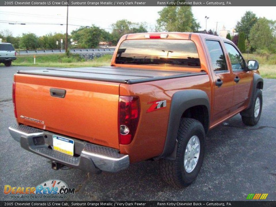 2005 Chevrolet Colorado LS Crew Cab Sunburst Orange Metallic / Very Dark Pewter Photo #3