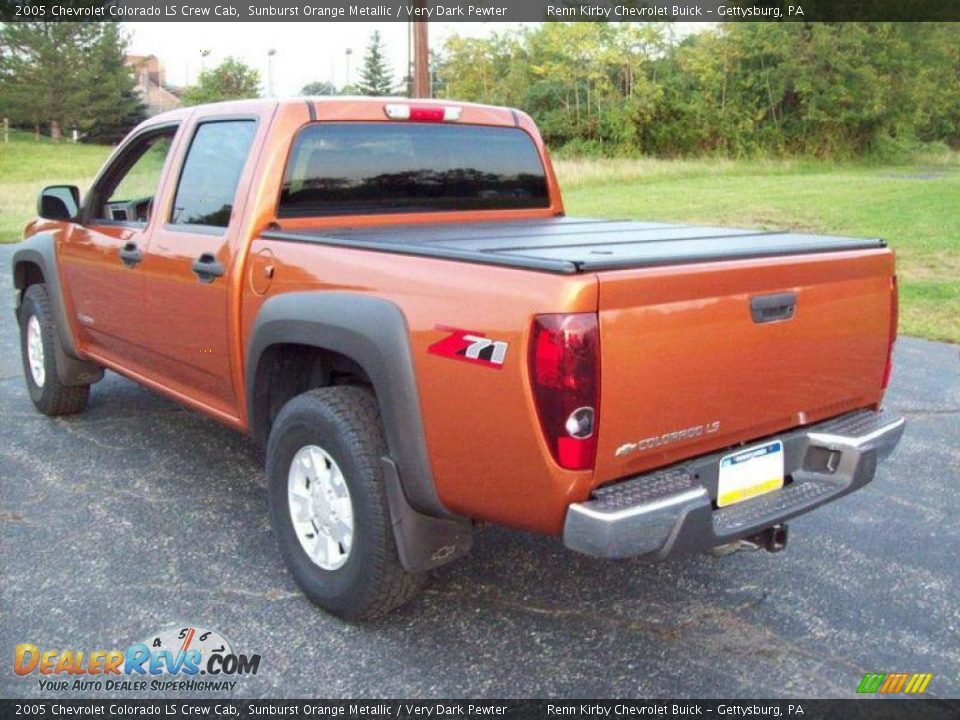 2005 Chevrolet Colorado LS Crew Cab Sunburst Orange Metallic / Very Dark Pewter Photo #4