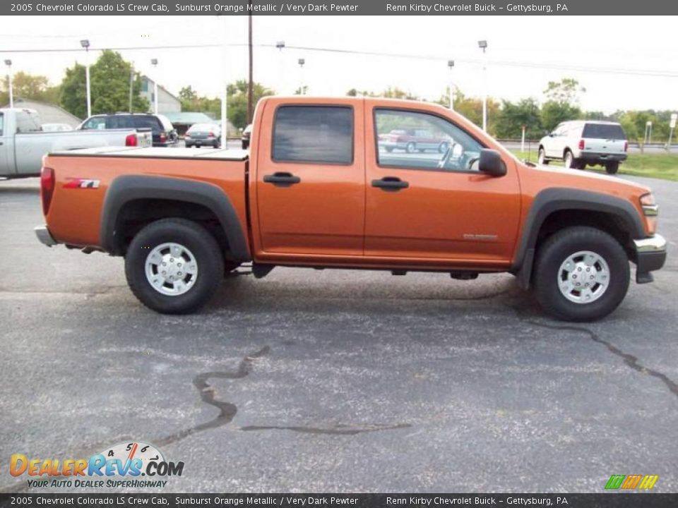 2005 Chevrolet Colorado LS Crew Cab Sunburst Orange Metallic / Very Dark Pewter Photo #5