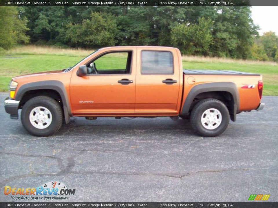 2005 Chevrolet Colorado LS Crew Cab Sunburst Orange Metallic / Very Dark Pewter Photo #6