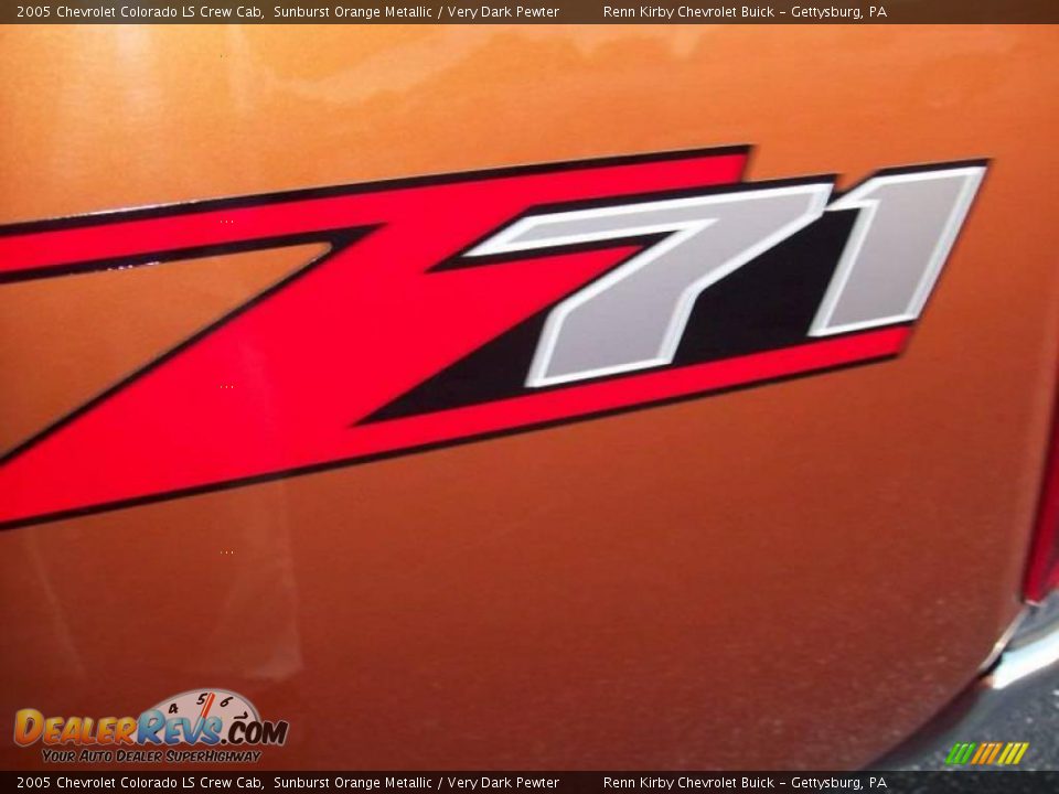 2005 Chevrolet Colorado LS Crew Cab Sunburst Orange Metallic / Very Dark Pewter Photo #7