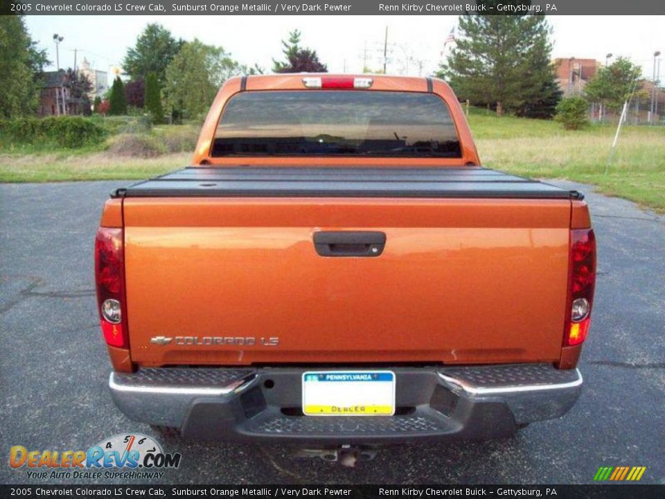 2005 Chevrolet Colorado LS Crew Cab Sunburst Orange Metallic / Very Dark Pewter Photo #8