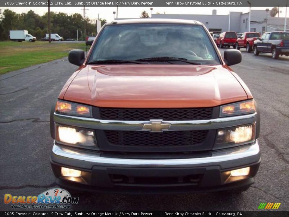 2005 Chevrolet Colorado LS Crew Cab Sunburst Orange Metallic / Very Dark Pewter Photo #9