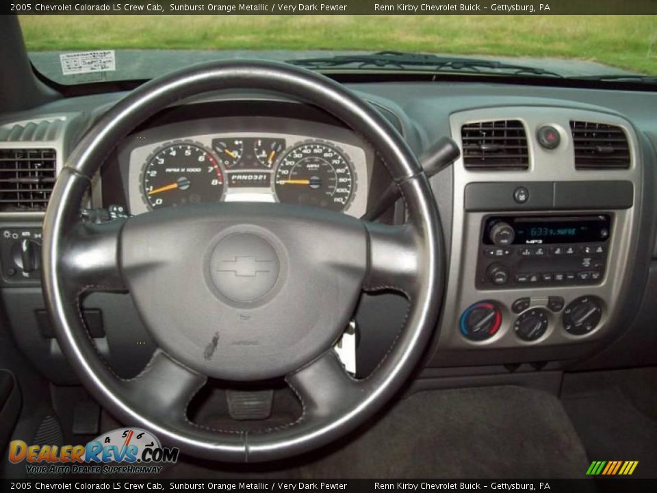 2005 Chevrolet Colorado LS Crew Cab Sunburst Orange Metallic / Very Dark Pewter Photo #15